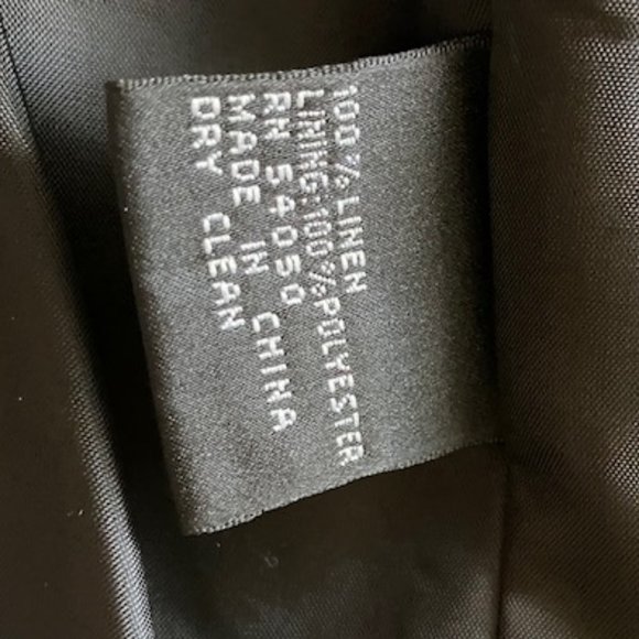 Ane Klein  2 Piece Linen Pant Suit Black  Size  2 - Picture 14 of 16